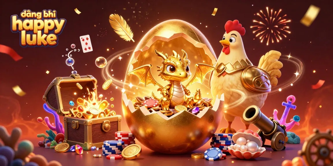 Engage in thrilling đăng ký happy luke experiences with colorful casino elements and golden treasures.