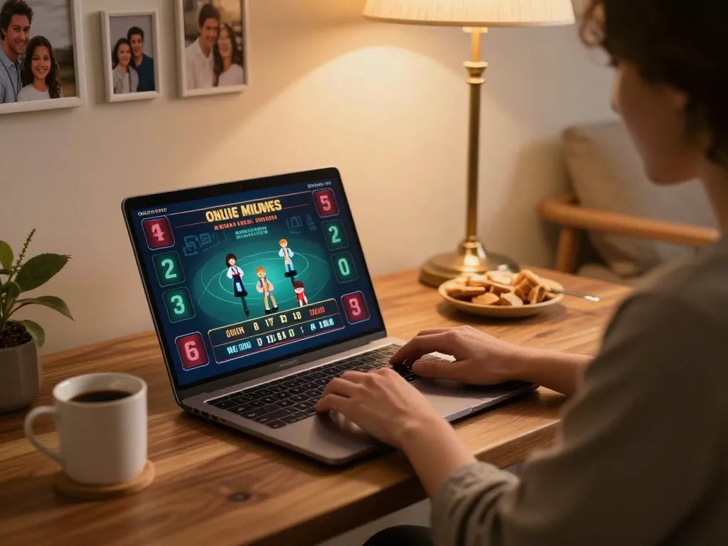 Engaging with AF 88 live dealer online casino on a cozy home setup for strategic gameplay.