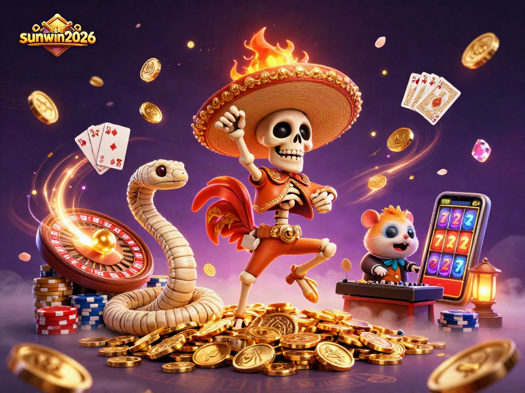 Experience thrilling wins with sunwin2026 through golden coins, slots, and lively casino characters.