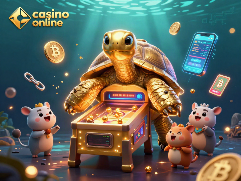 Disfruta en un casino online con una tortuga dorada mágica y divertidos juegos.