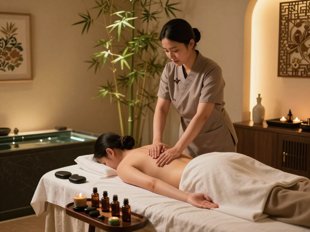 강남출장안마 service in a luxurious spa with relaxing atmosphere.