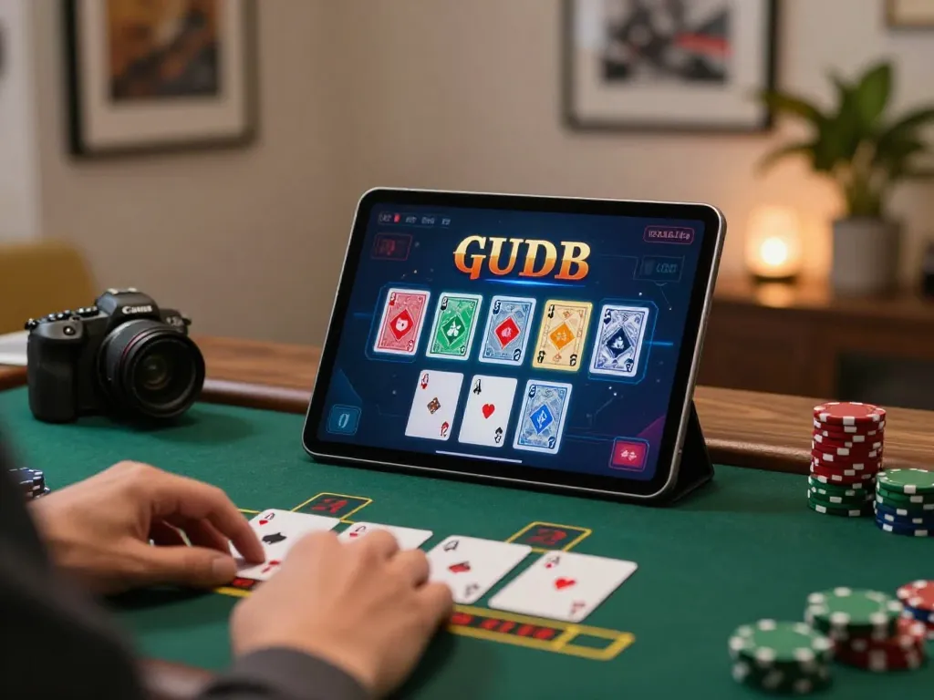 Player enjoying live blackjack on mv66 platform with tablet at home, showcasing responsible gambling practice