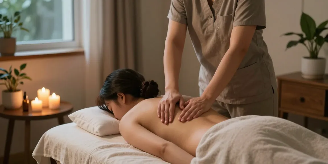 Engaging 출장안마 session in a cozy home environment with soft lighting and relaxing ambiance.