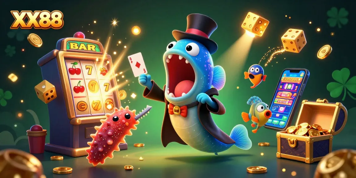 Experience winning at XX88 with a magical underwater casino adventure featuring vibrant characters and action.
