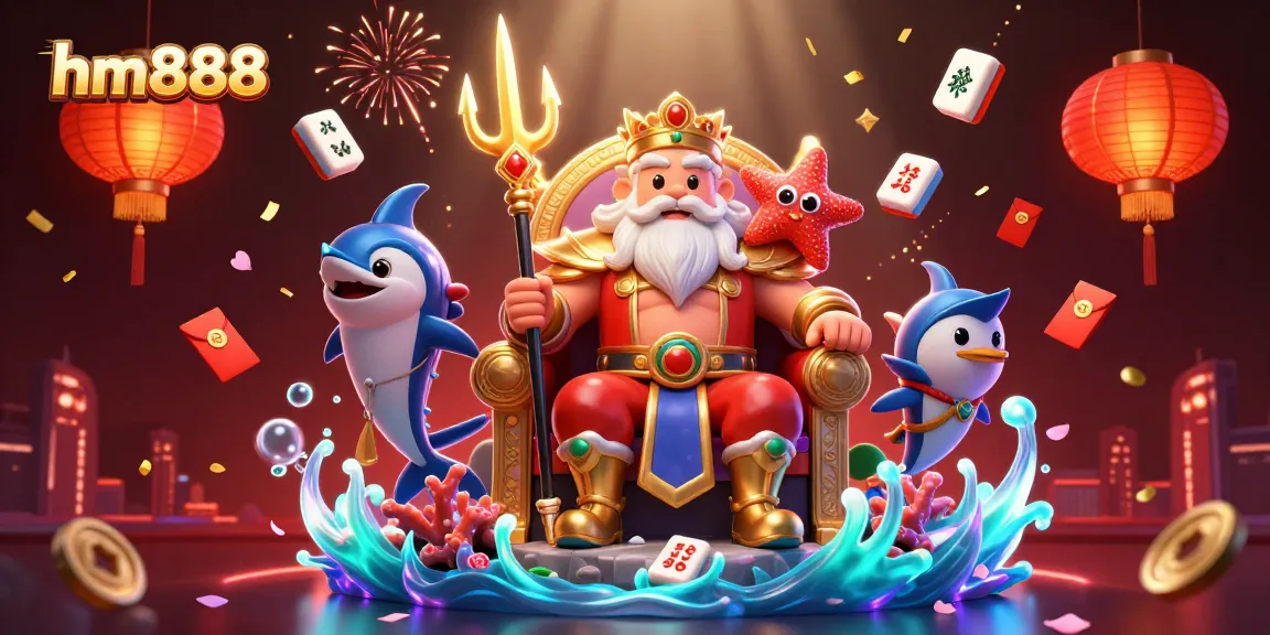 Experience thrilling gameplay with hm888 as the vibrant underwater scenes come alive in this animated casino illustration.