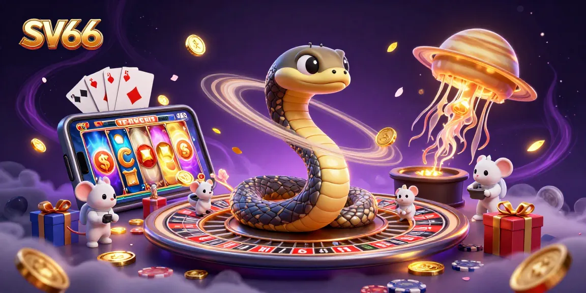 Experience thrilling bets at SV66 inspired by a cosmic roulette scene filled with vibrant gaming elements.