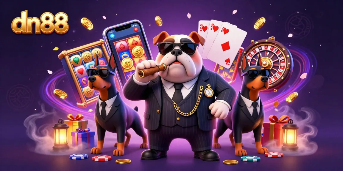Experience thrilling gaming moments with dn88 through an engaging casino scene featuring cartoon characters and vibrant games.