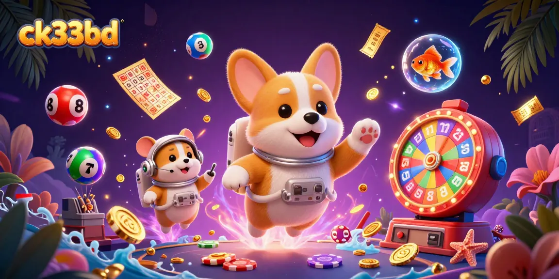 Experience thrilling adventures with ck33bd as the astronaut corgi mingles in a vibrant casino scene.