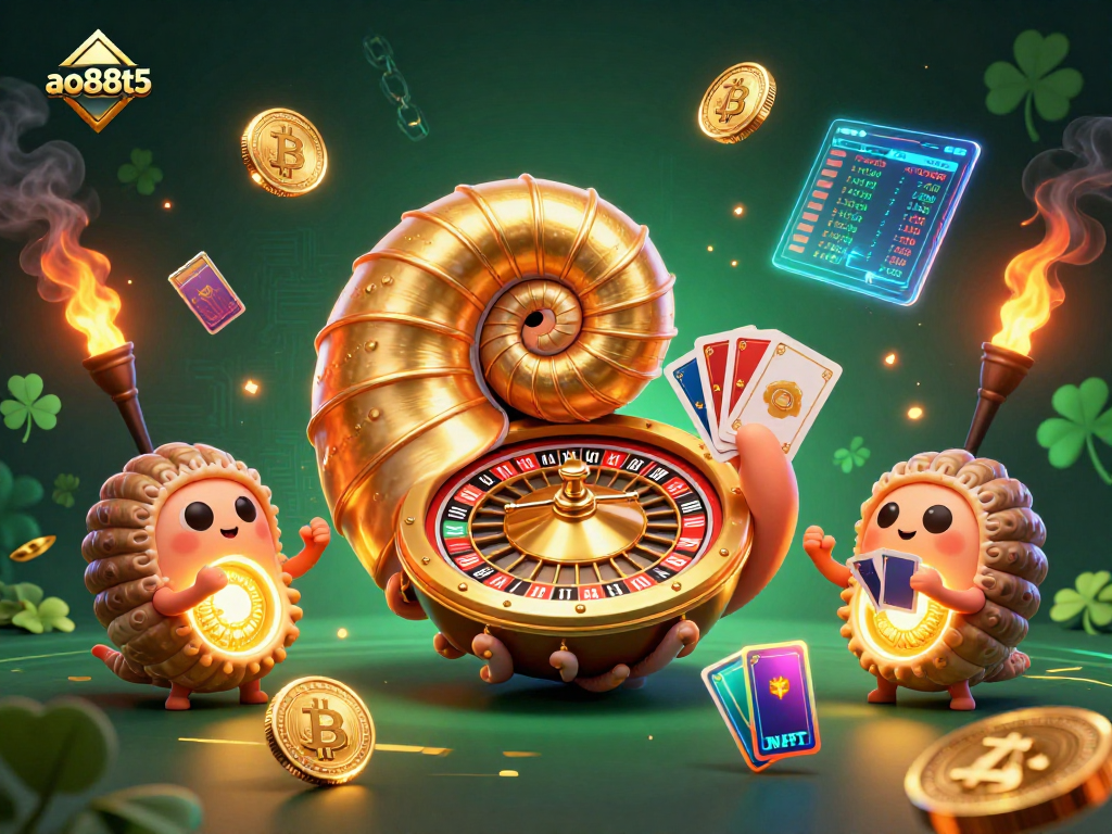 Engage in the exciting world of ao88t5 with ancient nautilus games and glowing cryptocurrency elements.