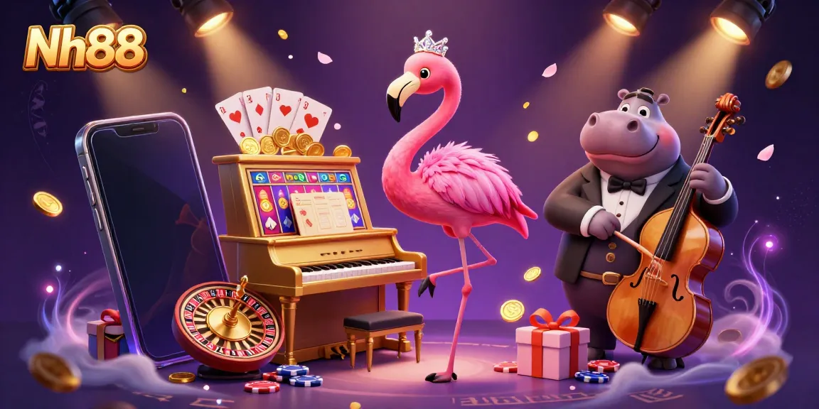 Engage in thrilling games at Nh88 with vibrant casino characters and exciting elements.