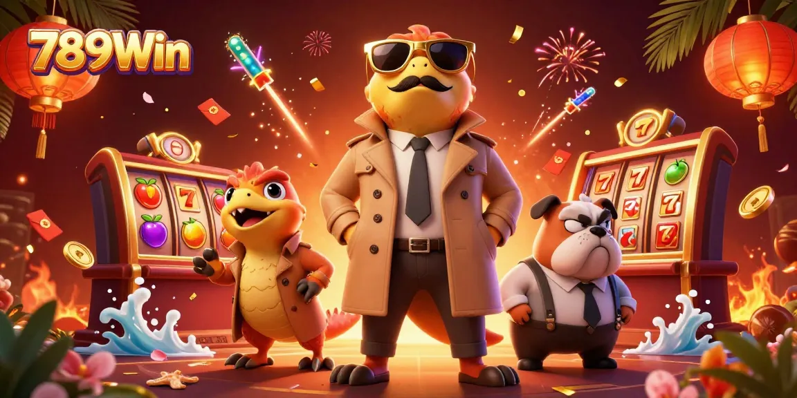 Experience the thrill of winning at 789Win with lively raptors and vibrant casino elements!