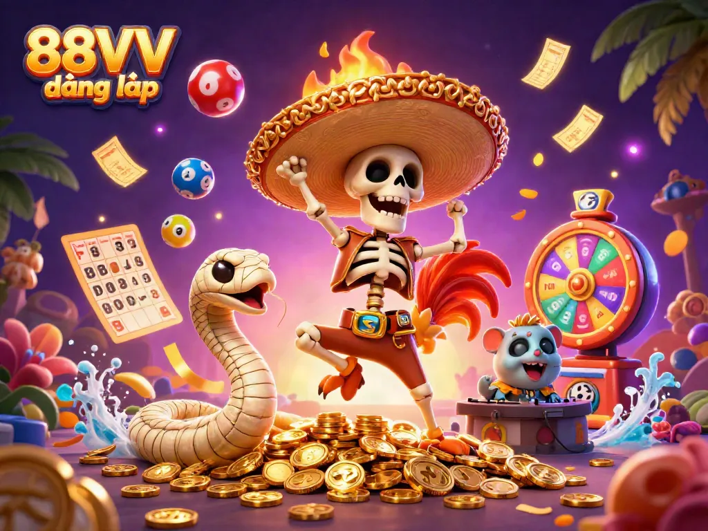 Play and win big with exciting games at 88VV đăng nhập, featuring vibrant characters and dynamic visuals.