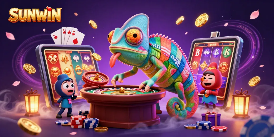 SUNWIN’s vibrant 3D chameleon casino owner showcases exciting gaming with dynamic elements and rich visuals.