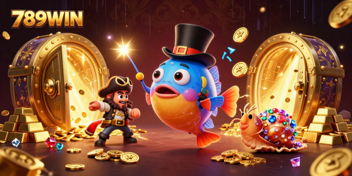 Engage with thrilling games at 789WIN featuring vibrant underwater characters with treasures.