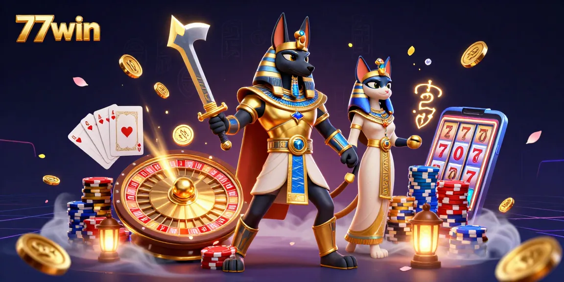 Experience thrilling wins at 77win with dynamic, colorful casino elements and characters.