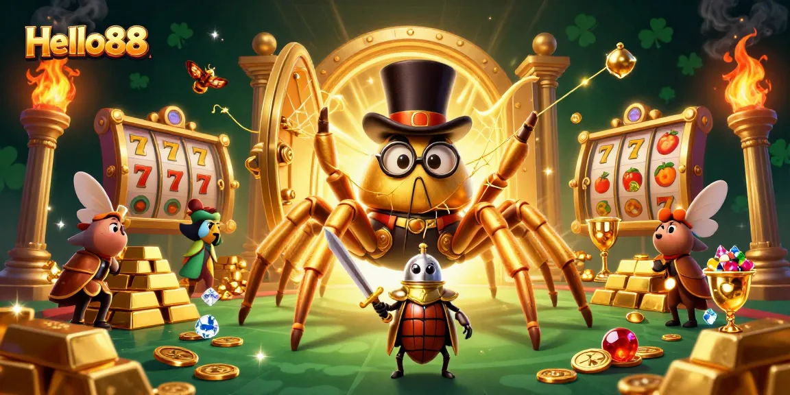 Experience Hello88's vibrant casino adventure with charming characters and sparkling treasures.