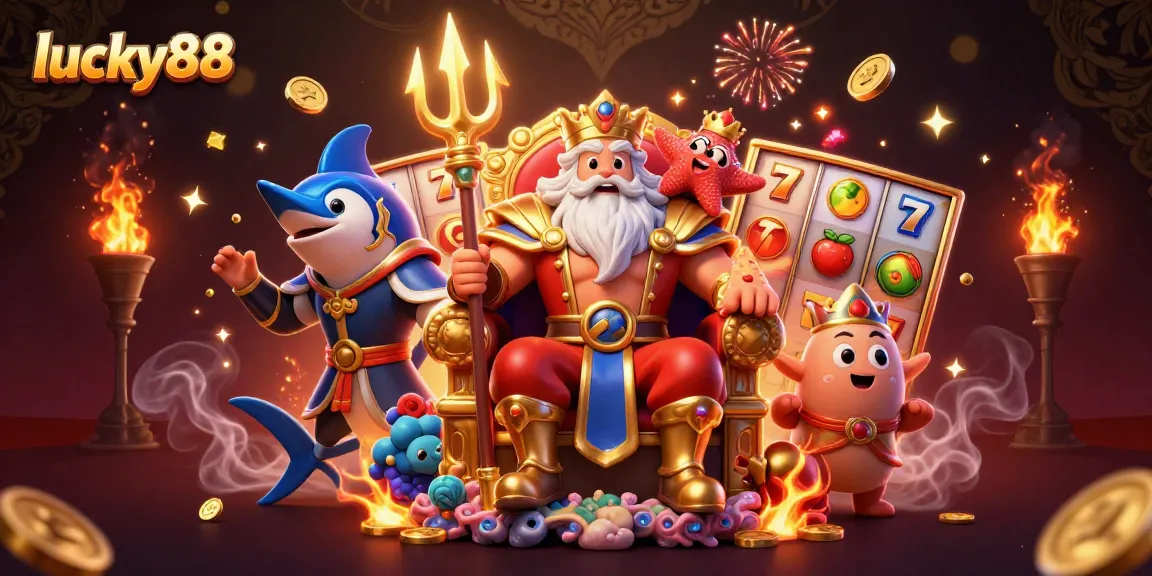 Experience the thrill of lucky88 with vibrant slot reels and gold coins in a stunning 3D illustration.