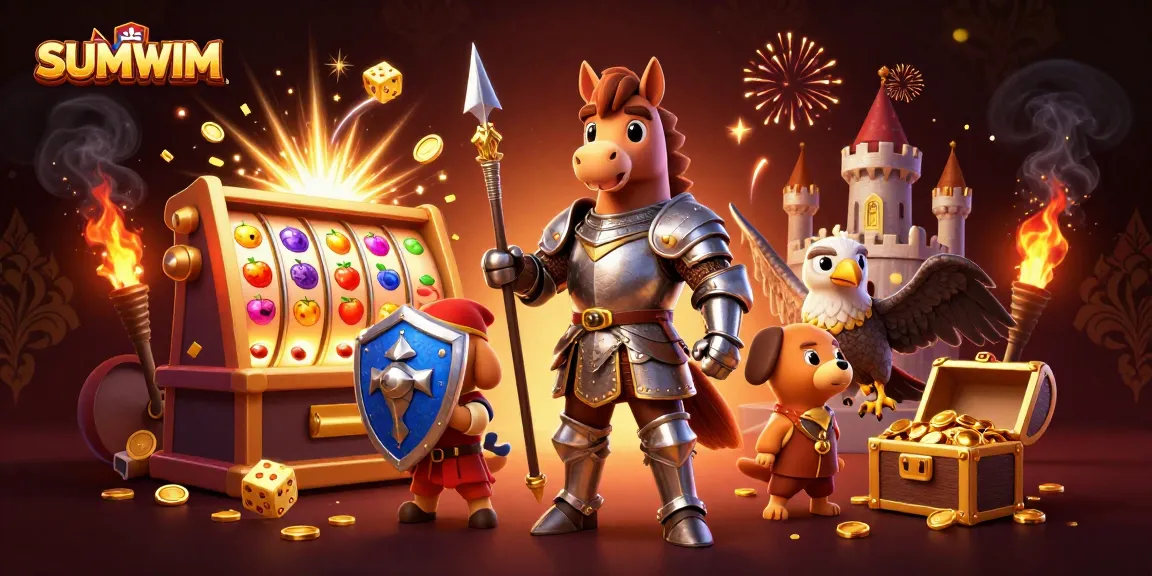 Engage in thrilling gameplay at SUMWIM with dynamic slot machines and vibrant casino elements.
