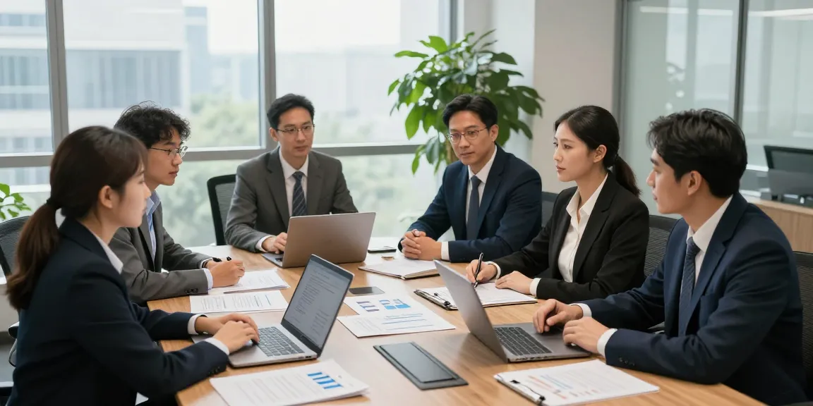 Legal team collaborating in an office to discover this info here about law services