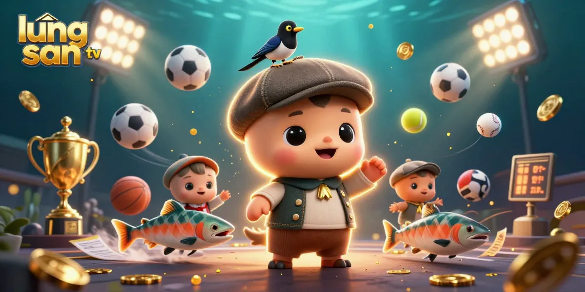Watch thrilling matches on lương sơn tv with dynamic sports elements and playful characters.