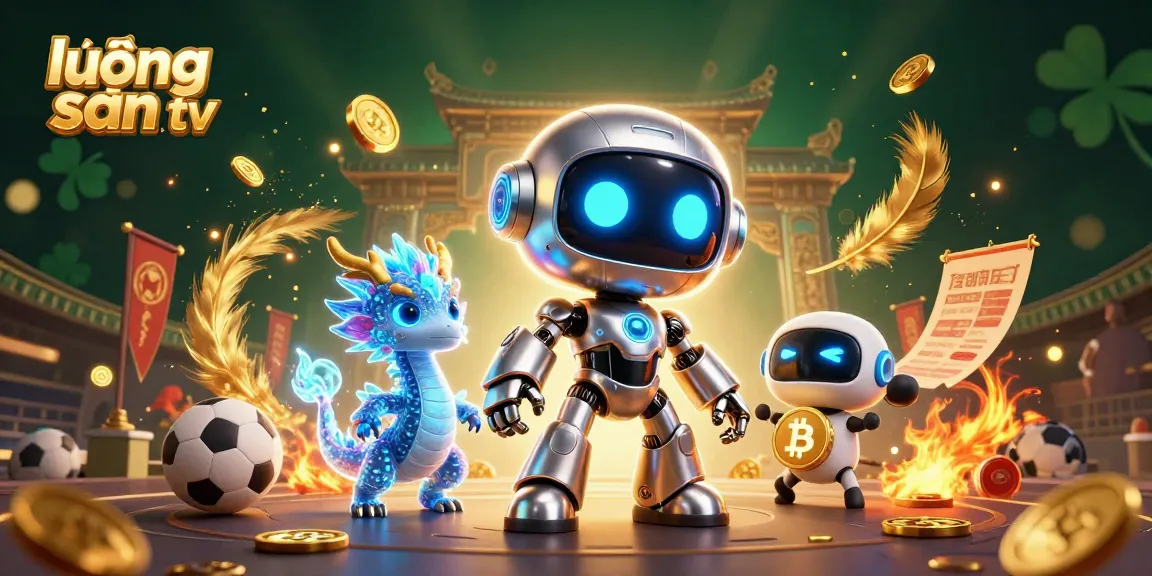 Lương Sơn TV showcases an exciting sports betting scene with futuristic characters and dynamic gambling elements.