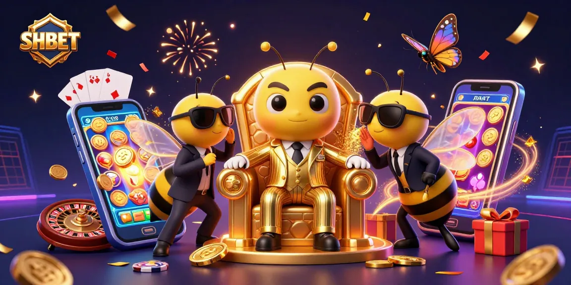 Experience thrilling gameplay with SHBET, where a bumblebee mob boss rules a vibrant casino scene