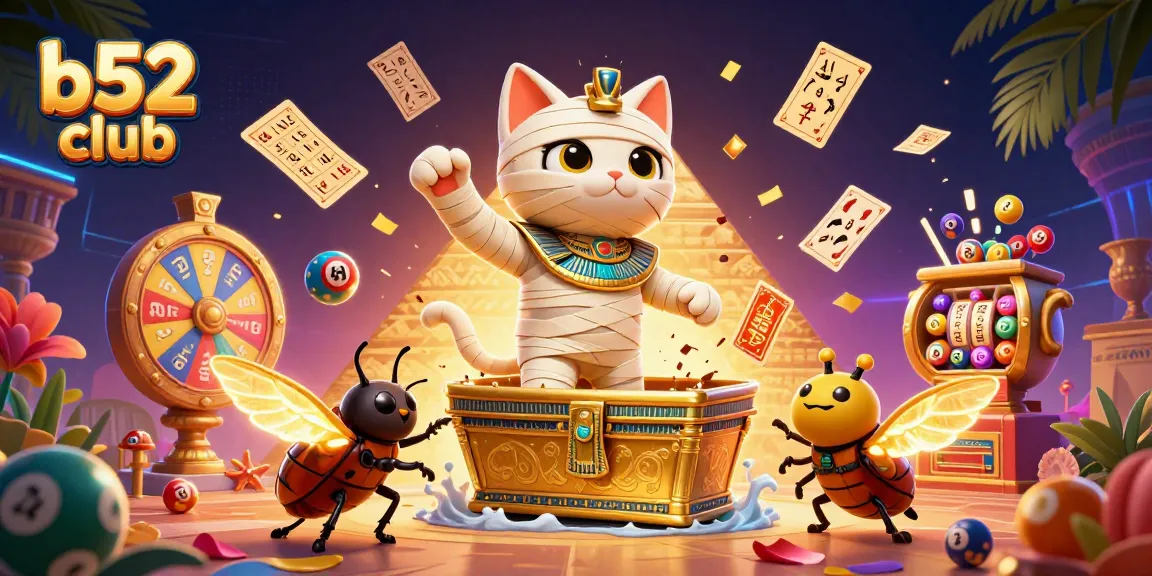 Engage in thrilling adventures at b52 club with a vibrant 3D illustration showcasing casino excitement.