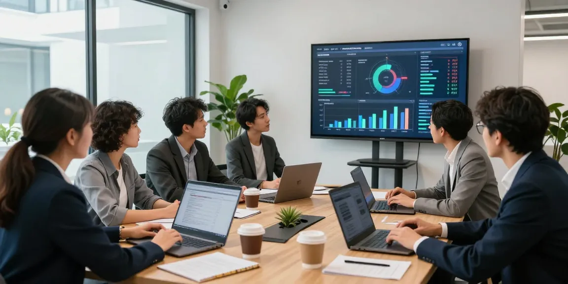 Colaboración en marketing digital con seo local para empresas agencia-seo-local, equipo diverso en oficina moderna.