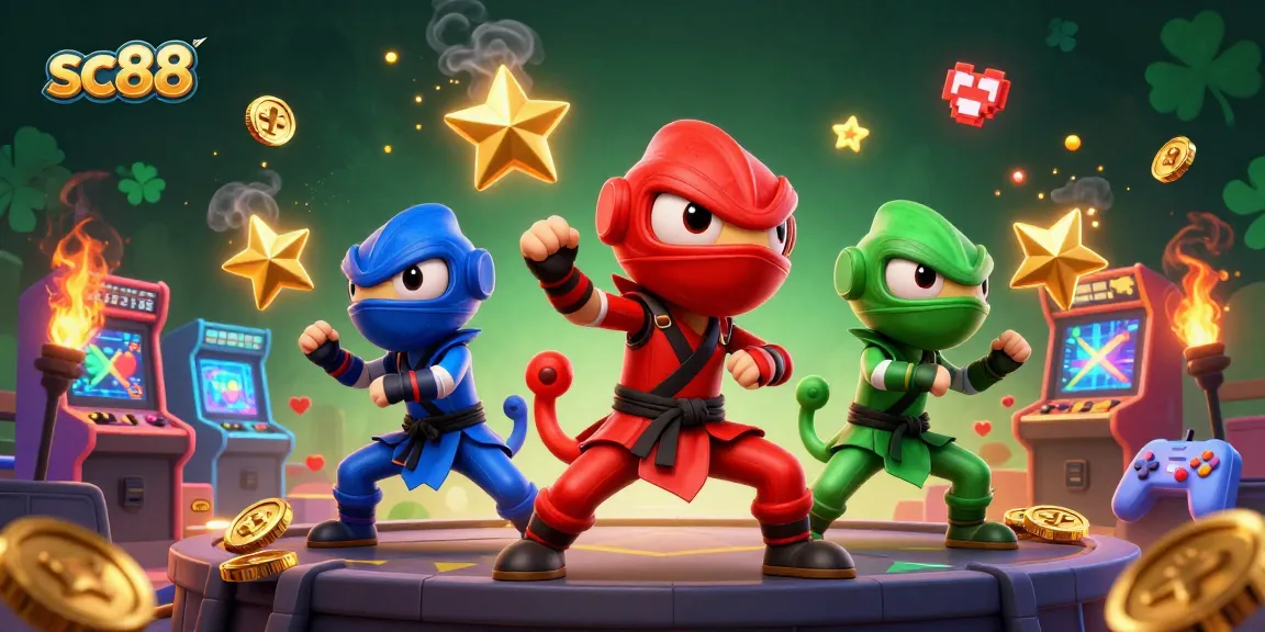 Unleash your luck at sc88 with the vibrant ninja chameleon gang showcasing exciting gambling elements.