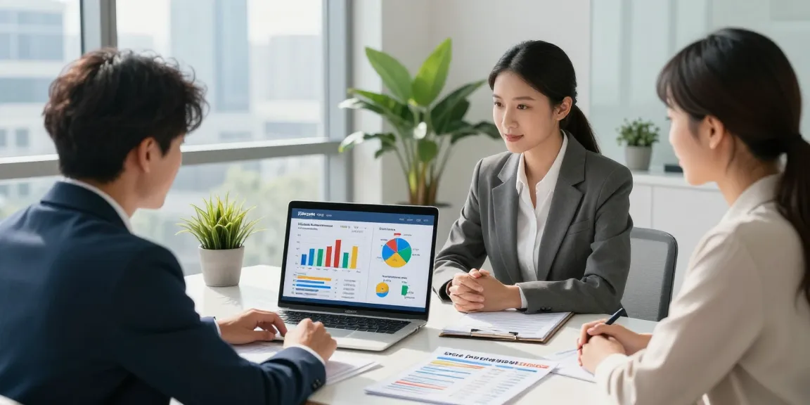 Calculate your mortgage with a modern simulator in a professional setting, exploring options.